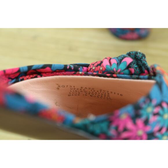 J.crew Shoes D'orsay 10.5 Liberty Print Floral Point Toe Knot Leather Flats - Picture 8 of 8